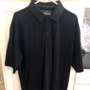 Navy golf shirt